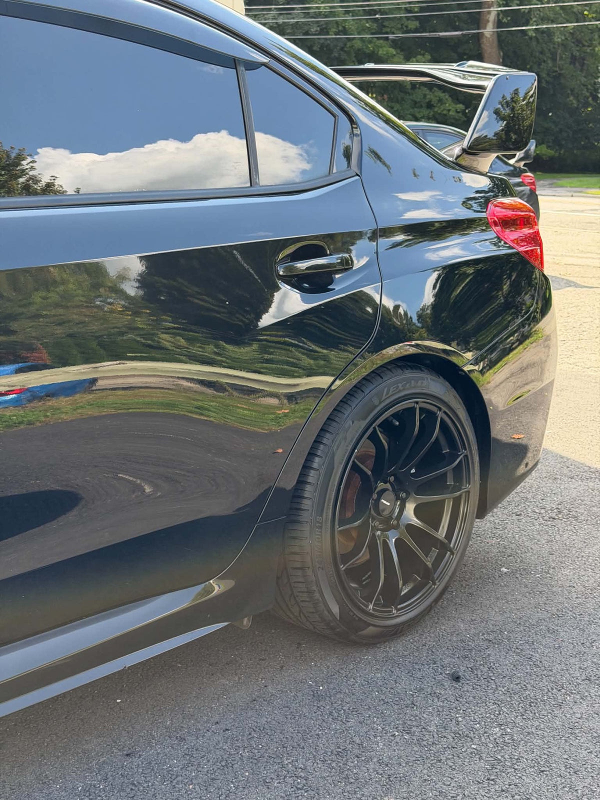 2016 Subaru WRX STI rear wheel and GT wing, for sale