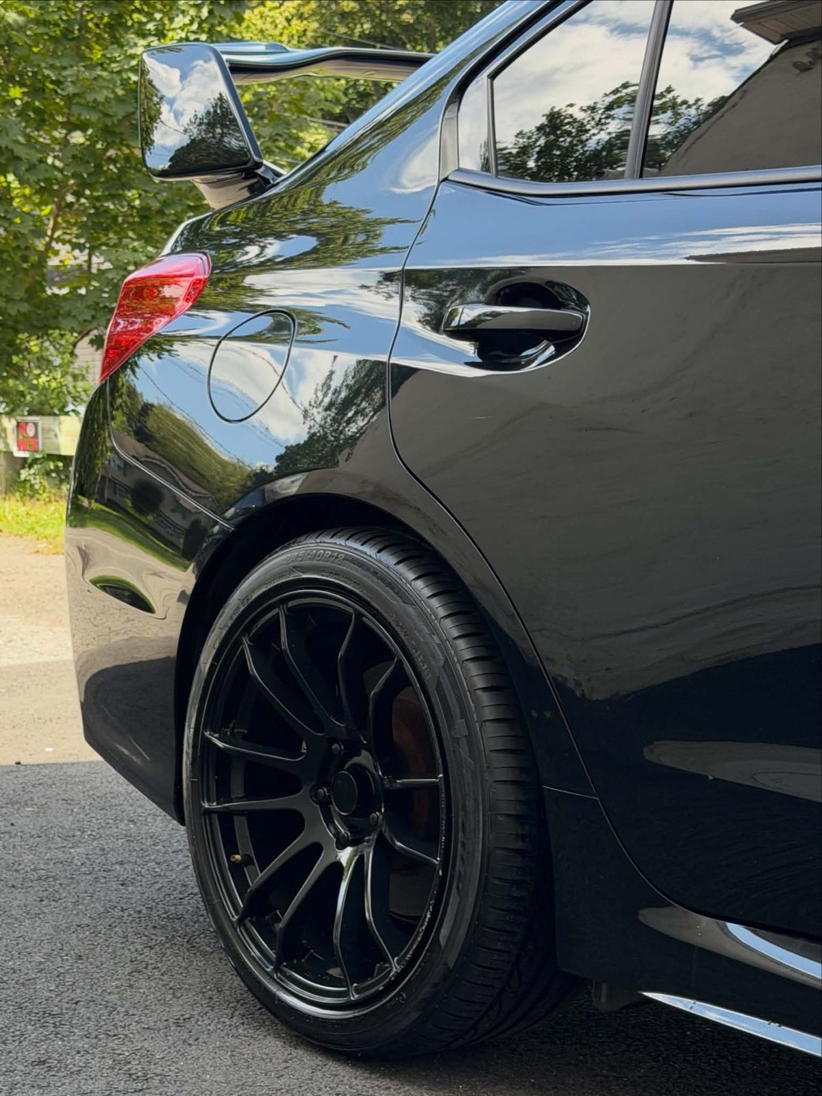 2016 Subaru WRX STI rear wheel and GT wing, for sale