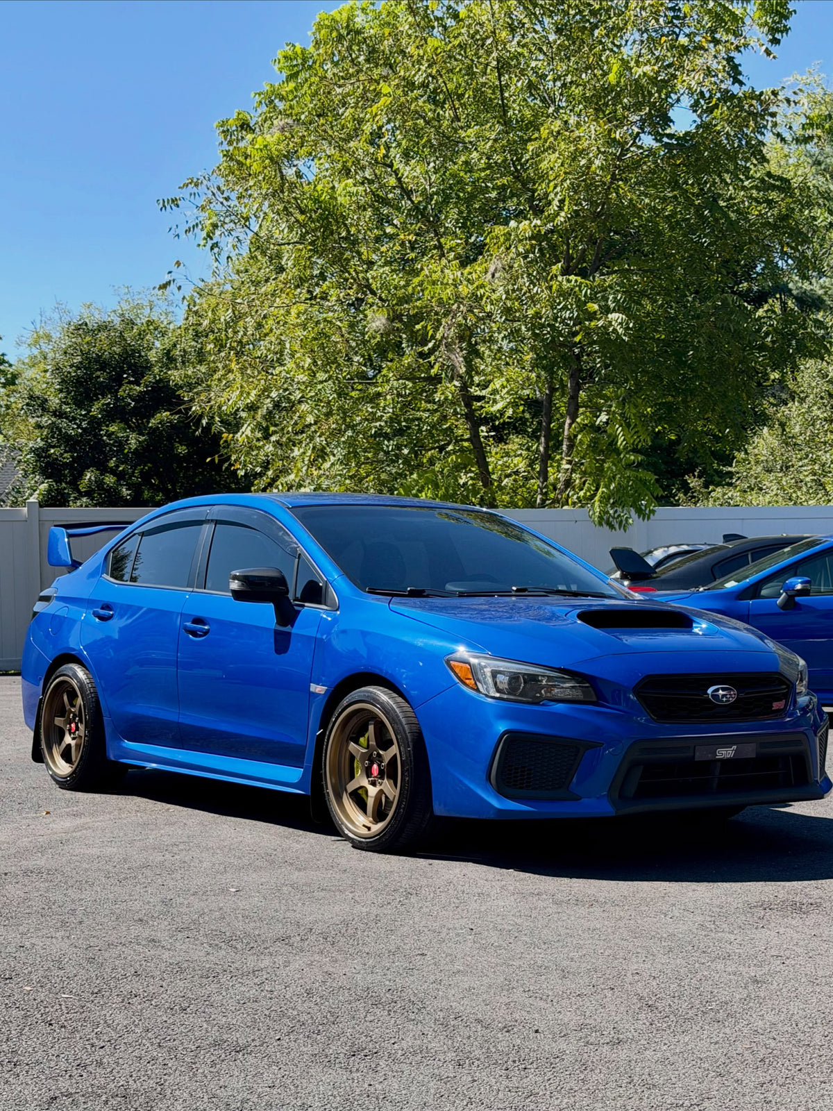 2019 Subaru WRX STI in World Rally Blue, for sale listing photo