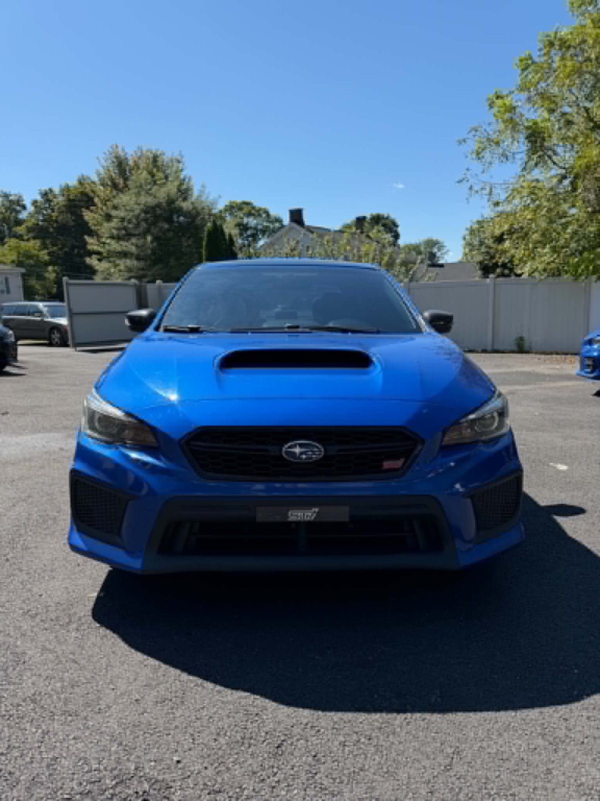 2019 Subaru WRX STI front view in blue, for sale