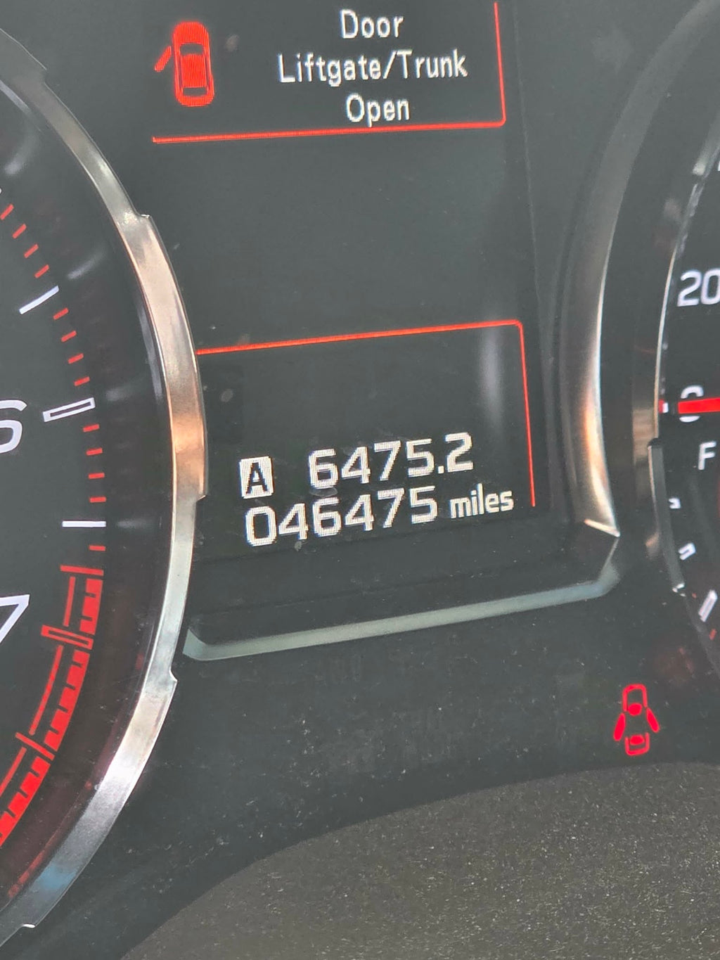 2020 Subaru WRX STI odometer showing 46,475 miles, for sale