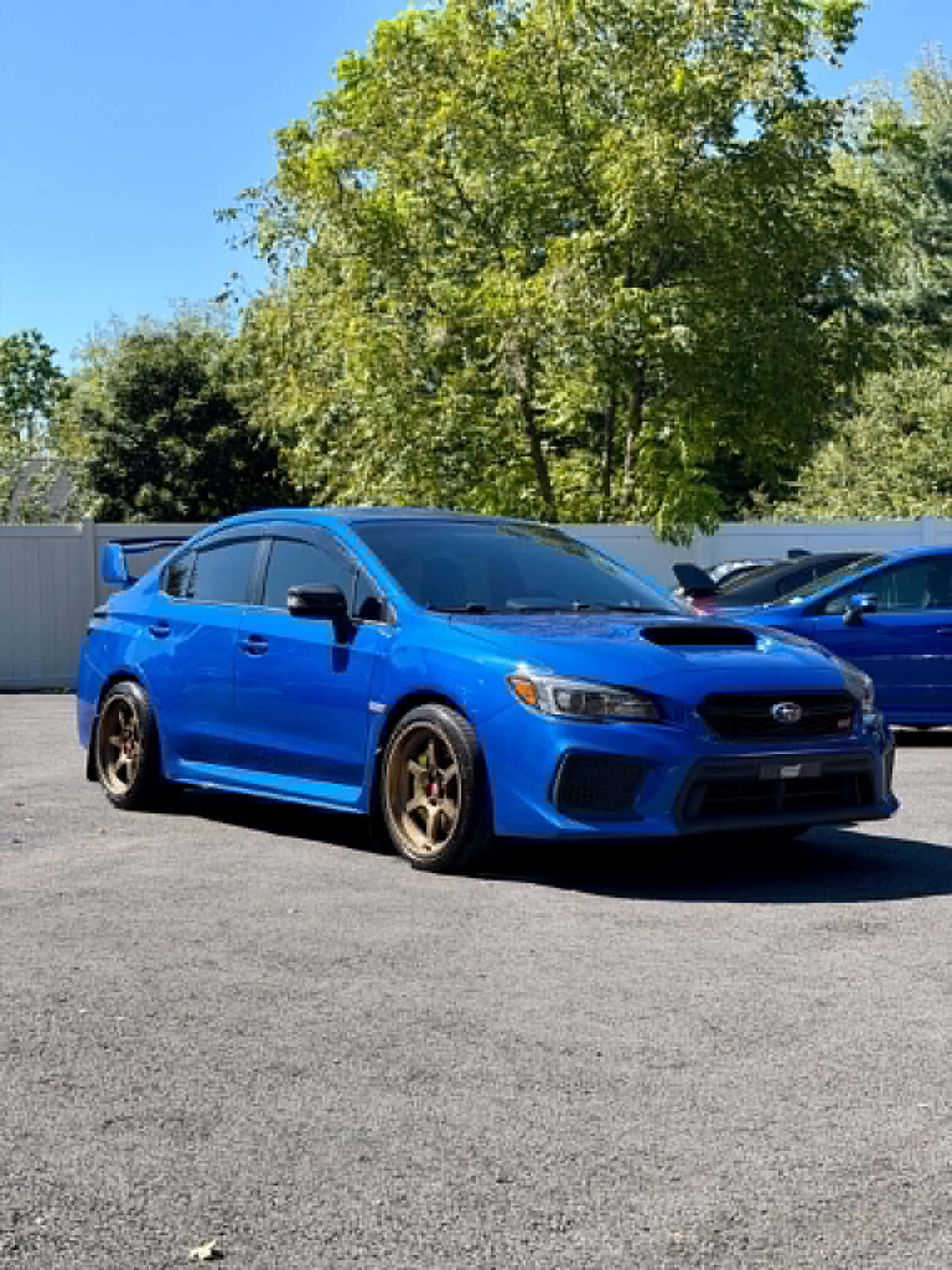 2019 Subaru WRX STI side view with bronze wheels, for sale