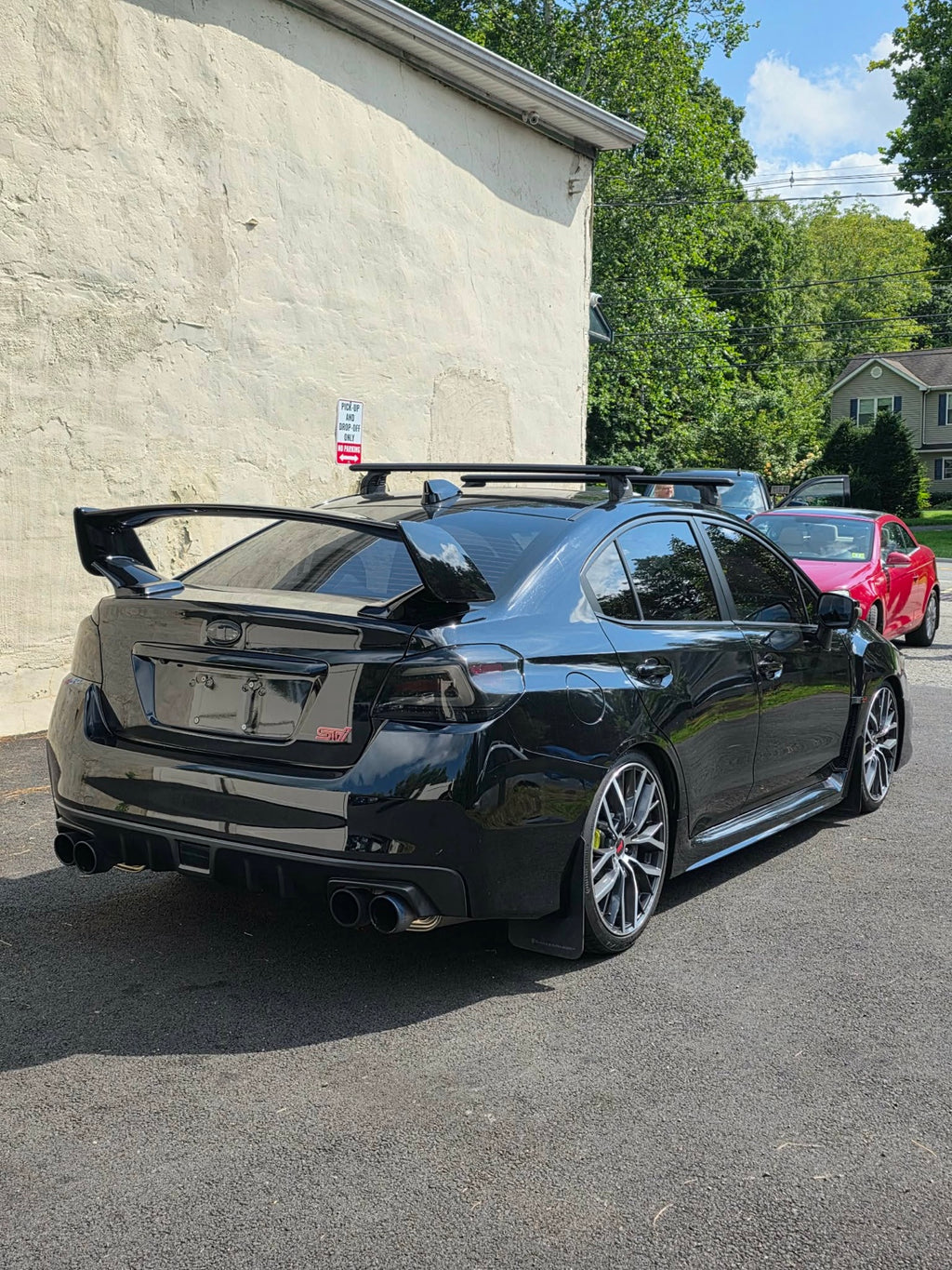 2020 Subaru WRX STI rear three-quarter view with roof rack, for sale