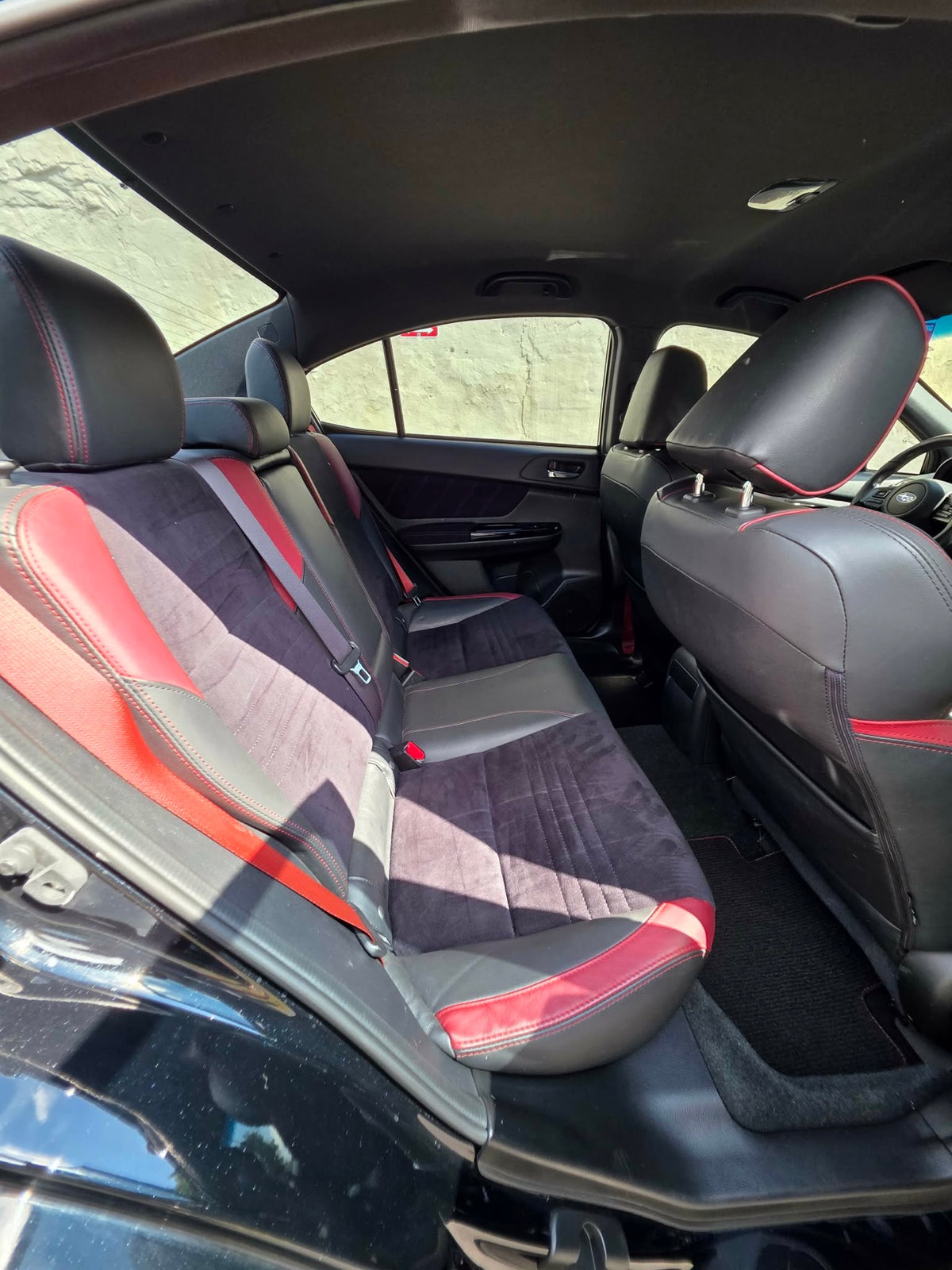 2020 Subaru WRX STI rear seats in black and red, for sale